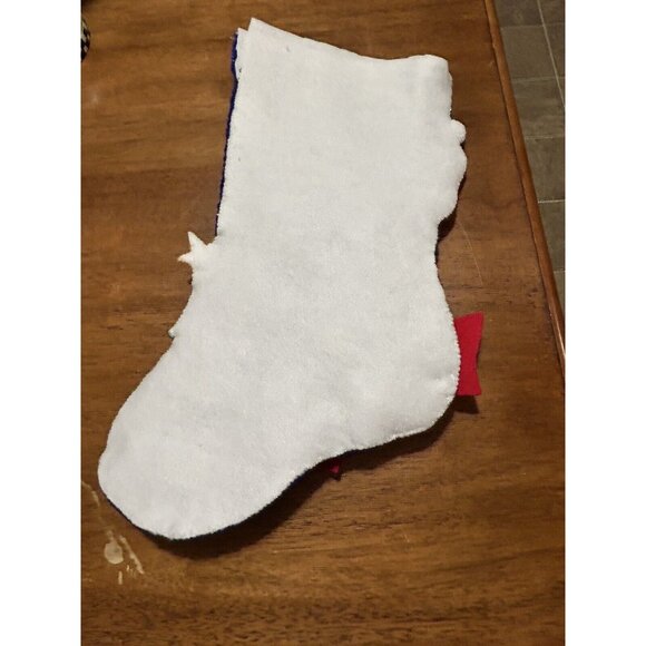 Design Works Crafts Felt Christmas Stocking Handcrafted "Snowman and Tree" 16" - Picture 9 of 10